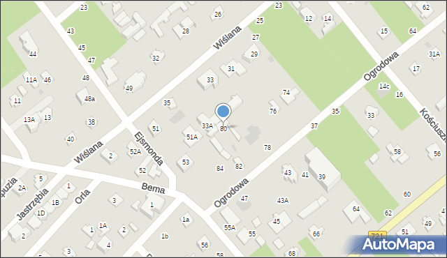 Józefów, Ogrodowa, 80, mapa Józefów