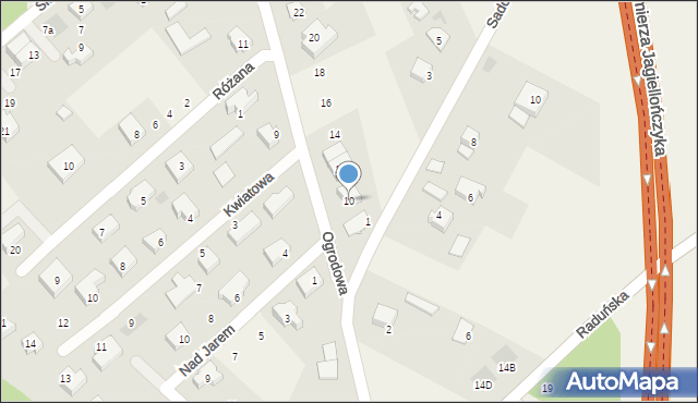 Juszkowo, Ogrodowa, 10, mapa Juszkowo