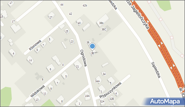 Juszkowo, Ogrodowa, 36, mapa Juszkowo