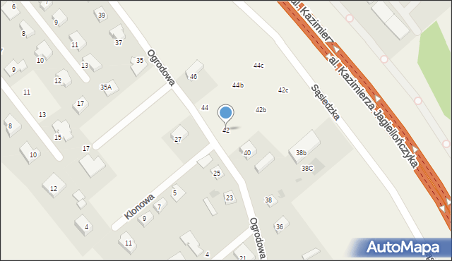 Juszkowo, Ogrodowa, 42, mapa Juszkowo