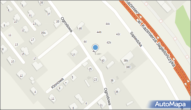 Juszkowo, Ogrodowa, 42a, mapa Juszkowo