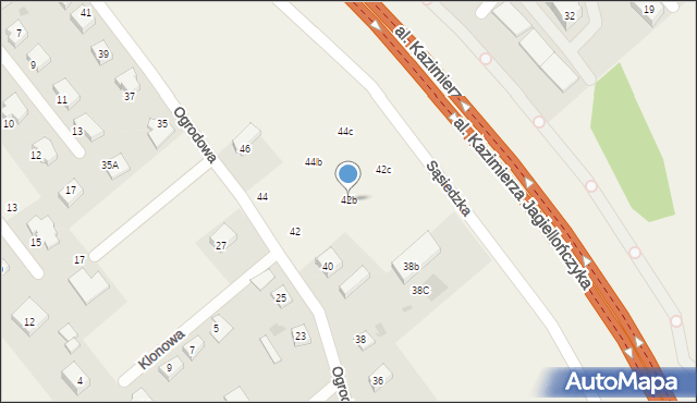 Juszkowo, Ogrodowa, 42b, mapa Juszkowo