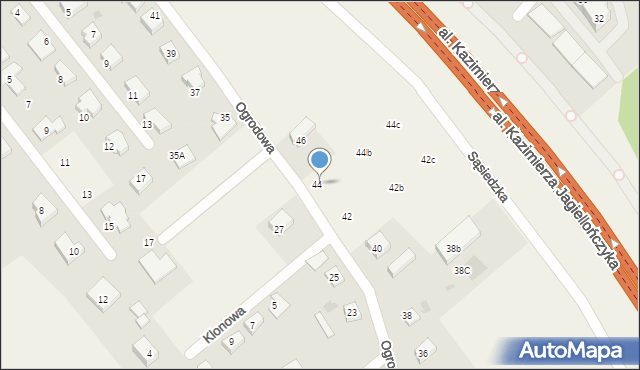 Juszkowo, Ogrodowa, 44a, mapa Juszkowo