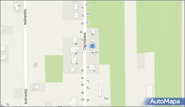 Kalej, Ogrodowa, 73, mapa Kalej