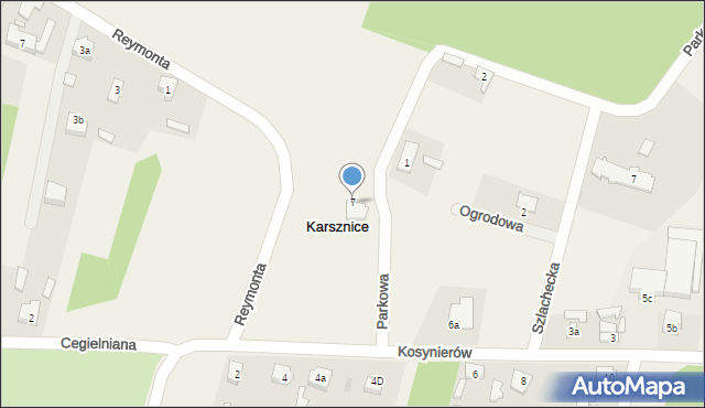 Karsznice, Ogrodowa, 7, mapa Karsznice