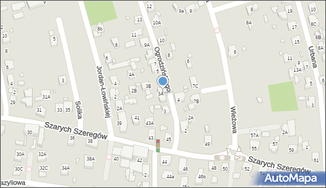 Katowice, Ogrodzińskiego Wincentego, 3c, mapa Katowic