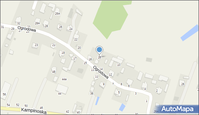 Kazuń-Bielany, Ogrodowa, 16, mapa Kazuń-Bielany