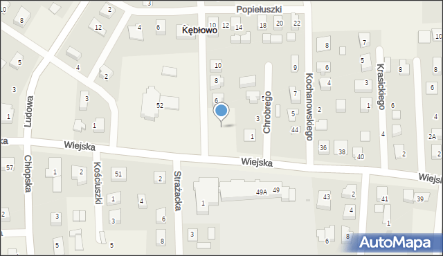 Kębłowo, Ogrodowa, 4, mapa Kębłowo