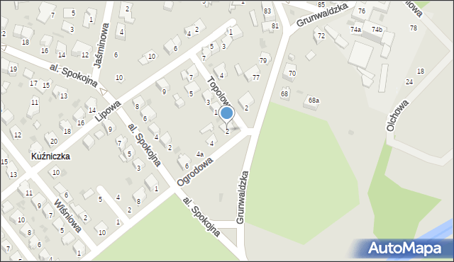 Kędzierzyn-Koźle, Ogrodowa, 2, mapa Kędzierzyna-Koźle