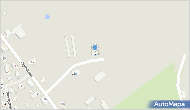 Kętrzyn, Ogrodowa, 15, mapa Kętrzyn