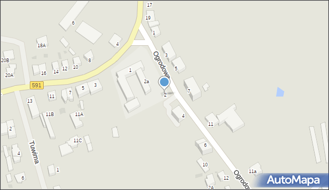 Kętrzyn, Ogrodowa, 2, mapa Kętrzyn