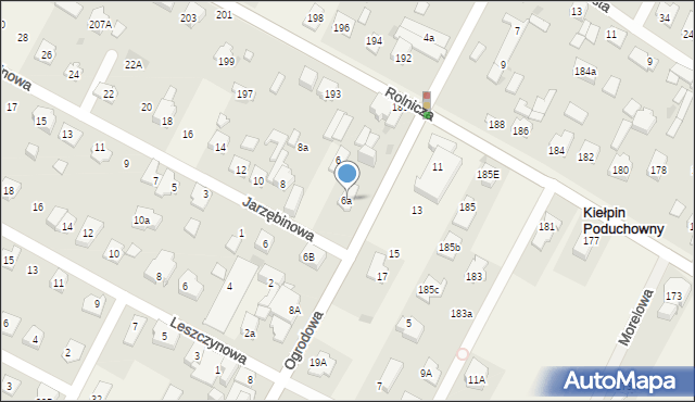 Kiełpin, Ogrodowa, 6a, mapa Kiełpin