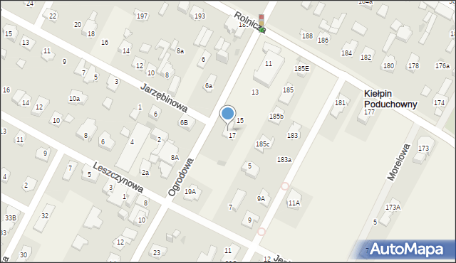 Kiełpin, Ogrodowa, 7A, mapa Kiełpin