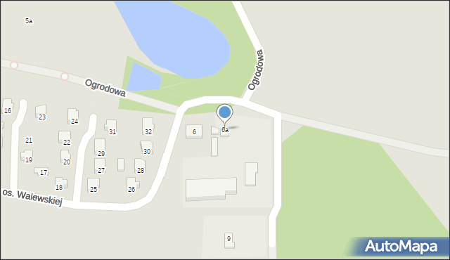 Kiernozia, Ogrodowa, 6a, mapa Kiernozia