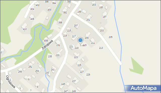 Klimkówka, Ogrodowa, 217, mapa Klimkówka