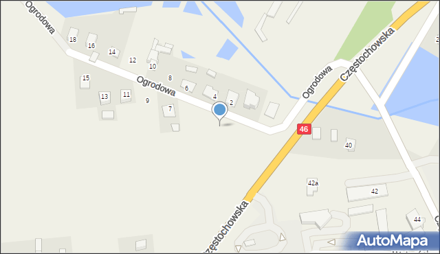 Kochanowice, Ogrodowa, 3, mapa Kochanowice