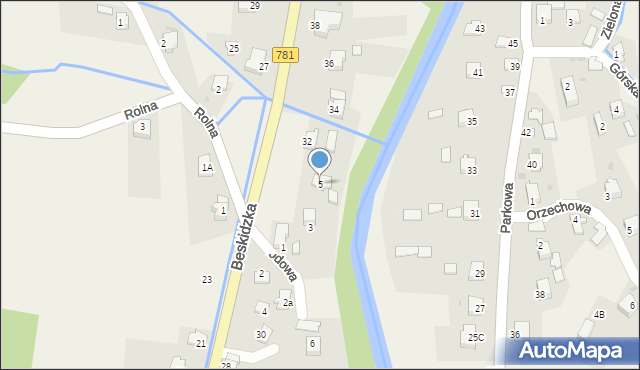 Kocierz Moszczanicki, Ogrodowa, 5, mapa Kocierz Moszczanicki