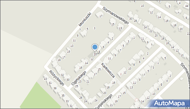 Kołobrzeg, Ogińskiego Michała Kleofasa, 10, mapa Kołobrzegu