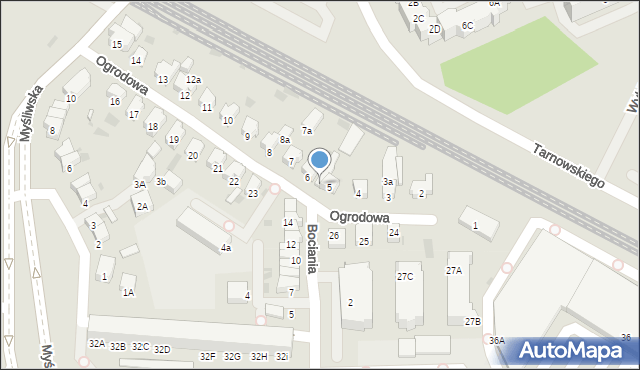 Kołobrzeg, Ogrodowa, 5a, mapa Kołobrzegu