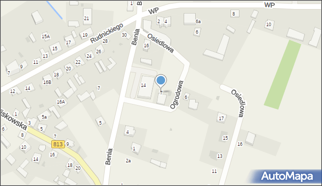 Komarówka Podlaska, Ogrodowa, 7, mapa Komarówka Podlaska