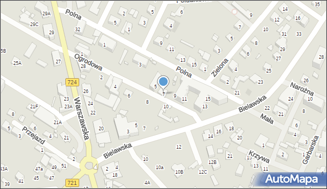 Konstancin-Jeziorna, Ogrodowa, 7, mapa Konstancin-Jeziorna