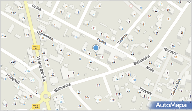 Konstancin-Jeziorna, Ogrodowa, 9, mapa Konstancin-Jeziorna