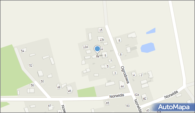 Korczew, Ogrodowa, 9a, mapa Korczew