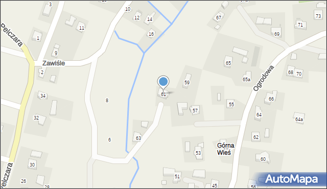 Korczyna, Ogrodowa, 61, mapa Korczyna