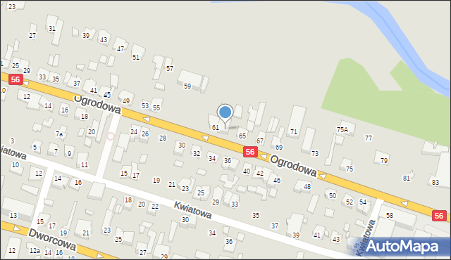 Koronowo, Ogrodowa, 63, mapa Koronowo