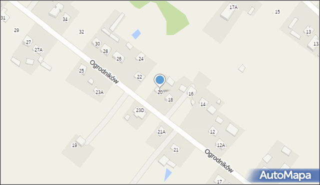 Korytów A, Ogrodników, 20, mapa Korytów A