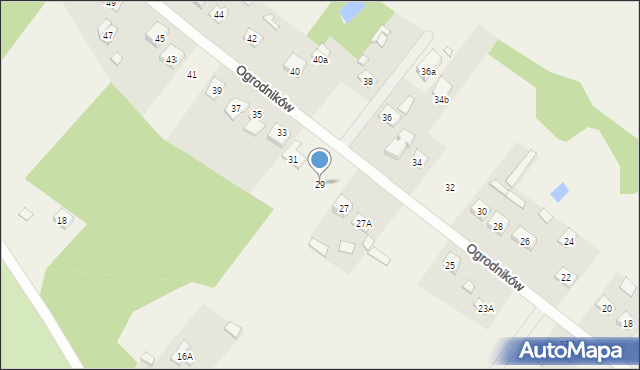 Korytów A, Ogrodników, 29, mapa Korytów A