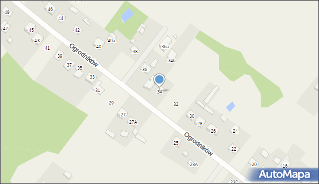 Korytów A, Ogrodników, 34, mapa Korytów A
