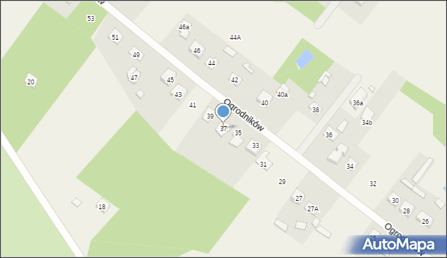 Korytów A, Ogrodników, 37, mapa Korytów A