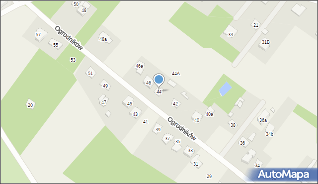 Korytów A, Ogrodników, 44, mapa Korytów A