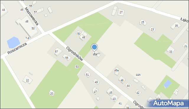 Korytów A, Ogrodników, 48a, mapa Korytów A