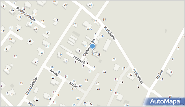 Koszalin, Ogrodników, 5, mapa Koszalina