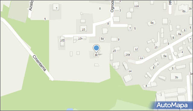 Koszęcin, Ogrodowa, 8c, mapa Koszęcin