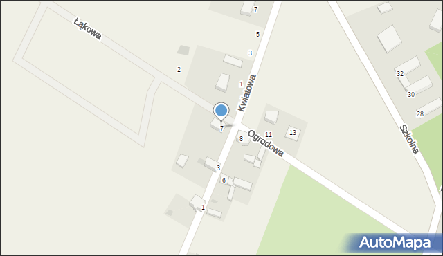 Kotla, Ogrodowa, 7, mapa Kotla