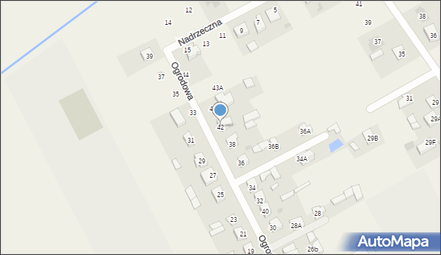 Kotuń, Ogrodowa, 42, mapa Kotuń