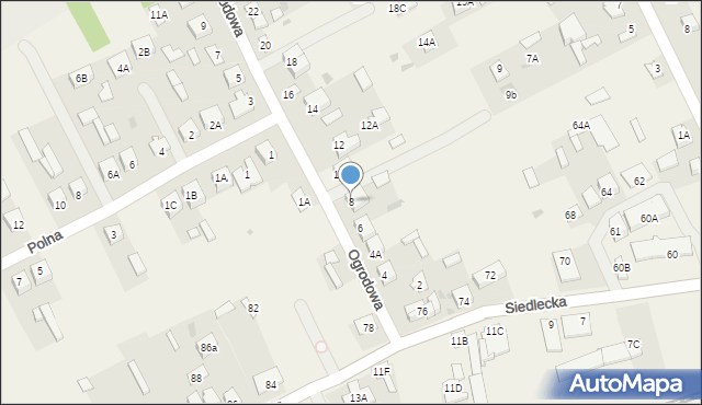 Kotuń, Ogrodowa, 8, mapa Kotuń