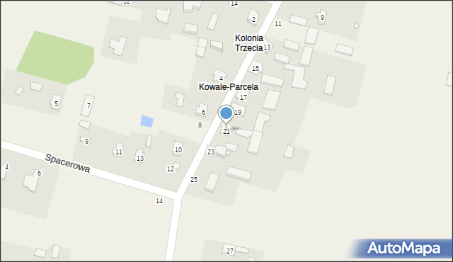 Kowale, Ogrodowa, 21, mapa Kowale