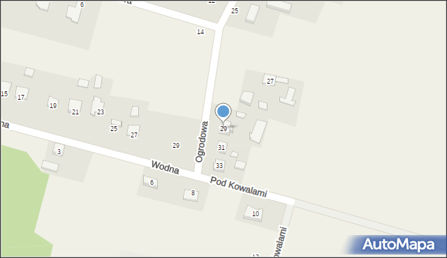 Kowale, Ogrodowa, 29, mapa Kowale