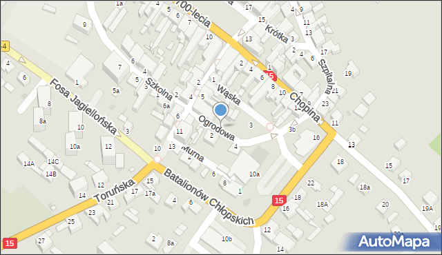 Kowalewo Pomorskie, Ogrodowa, 1, mapa Kowalewo Pomorskie