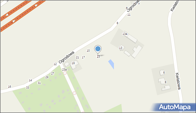 Kruszyn Krajeński, Ogrodowa, 15, mapa Kruszyn Krajeński