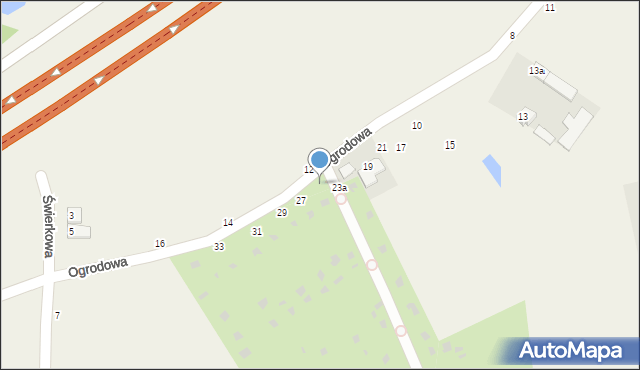 Kruszyn Krajeński, Ogrodowa, 25, mapa Kruszyn Krajeński