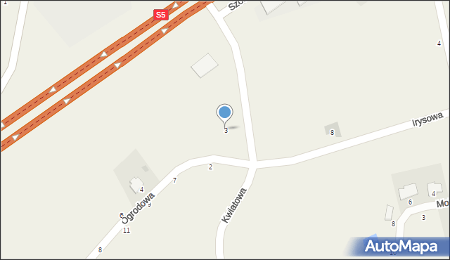 Kruszyn Krajeński, Ogrodowa, 3, mapa Kruszyn Krajeński
