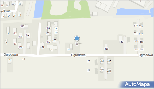 Kryspinów, Ogrodowa, 39, mapa Kryspinów