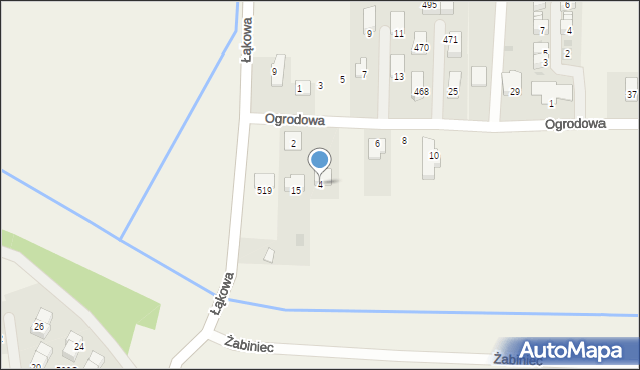Kryspinów, Ogrodowa, 4, mapa Kryspinów
