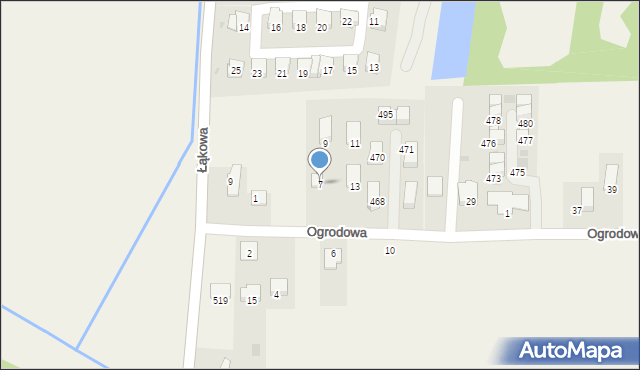 Kryspinów, Ogrodowa, 7, mapa Kryspinów