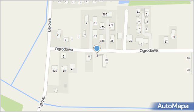 Kryspinów, Ogrodowa, 8, mapa Kryspinów